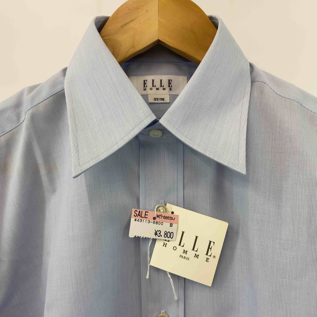 ELLE(エル)のELLE エル メンズ 長袖シャツ　ブルー　ストライプ柄 メンズのトップス(シャツ)の商品写真