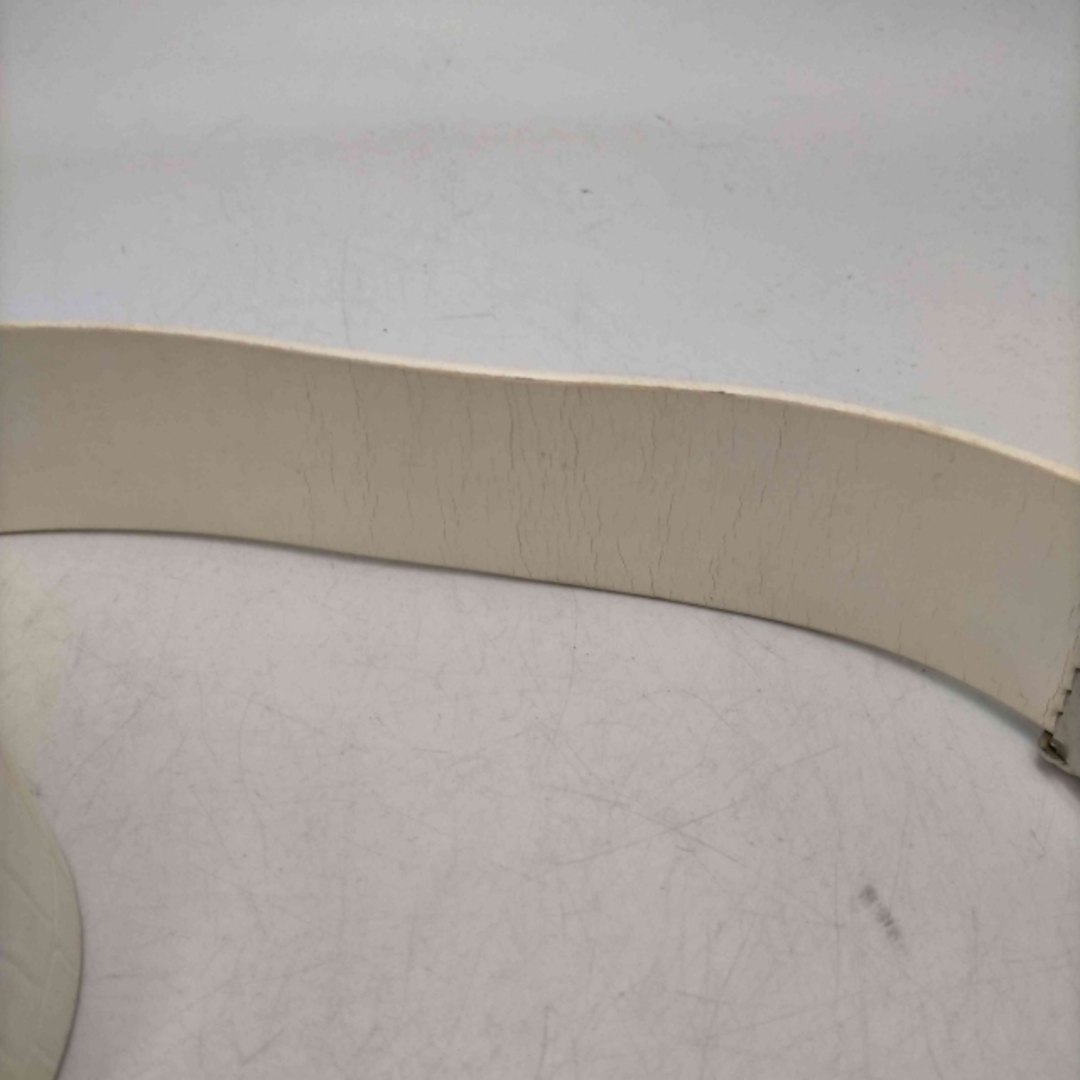PUMA(プーマ)のPUMA(プーマ) ロゴ シルエット バックル ホワイト レザー ベルト メンズ メンズのファッション小物(ベルト)の商品写真