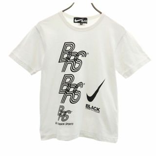 ブラックコムデギャルソン(BLACK COMME des GARCONS)のブラックコムデギャルソン 2020年 日本製 ナイキ コラボ 半袖 Tシャツ S ホワイト BLACK COMME des GARCONS NIKE メンズ 古着 【240406】 メール便可(Tシャツ/カットソー(半袖/袖なし))