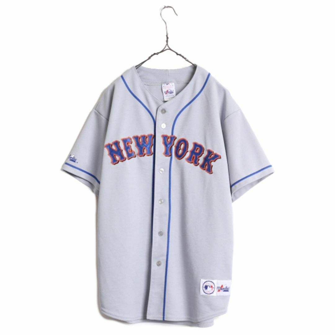 【2024年】お歳暮ギフト USA製 シャツ ベースボール メッツ Majestic オフィシャル MLB ユニフォームシャツ