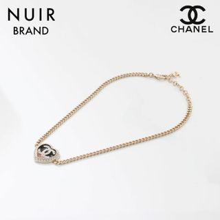 シャネル(CHANEL)のシャネル CHANEL ココマーク ラインストーン ハート ネックレス(ネックレス)