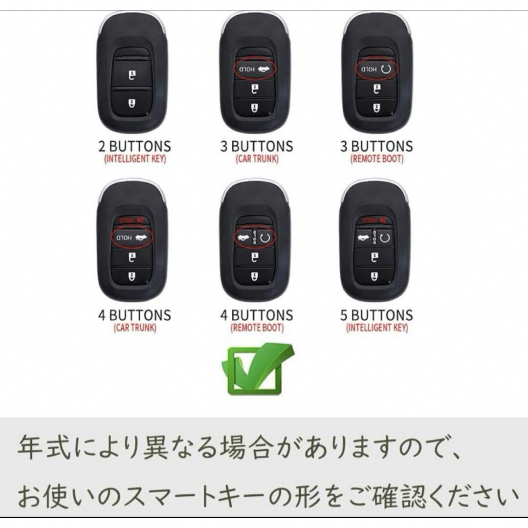 高級感アップ　新型ホンダキー　 N-BOX  VEZEL  ステップワゴン　黒 メンズのファッション小物(キーケース)の商品写真