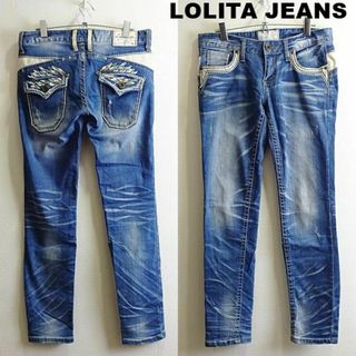 ロリータジーンズ(LOLITAJEANS)のロリータジーンズ　スキニーデニム　W81cm　強ストレッチ　翼　レディース　明青(デニム/ジーンズ)