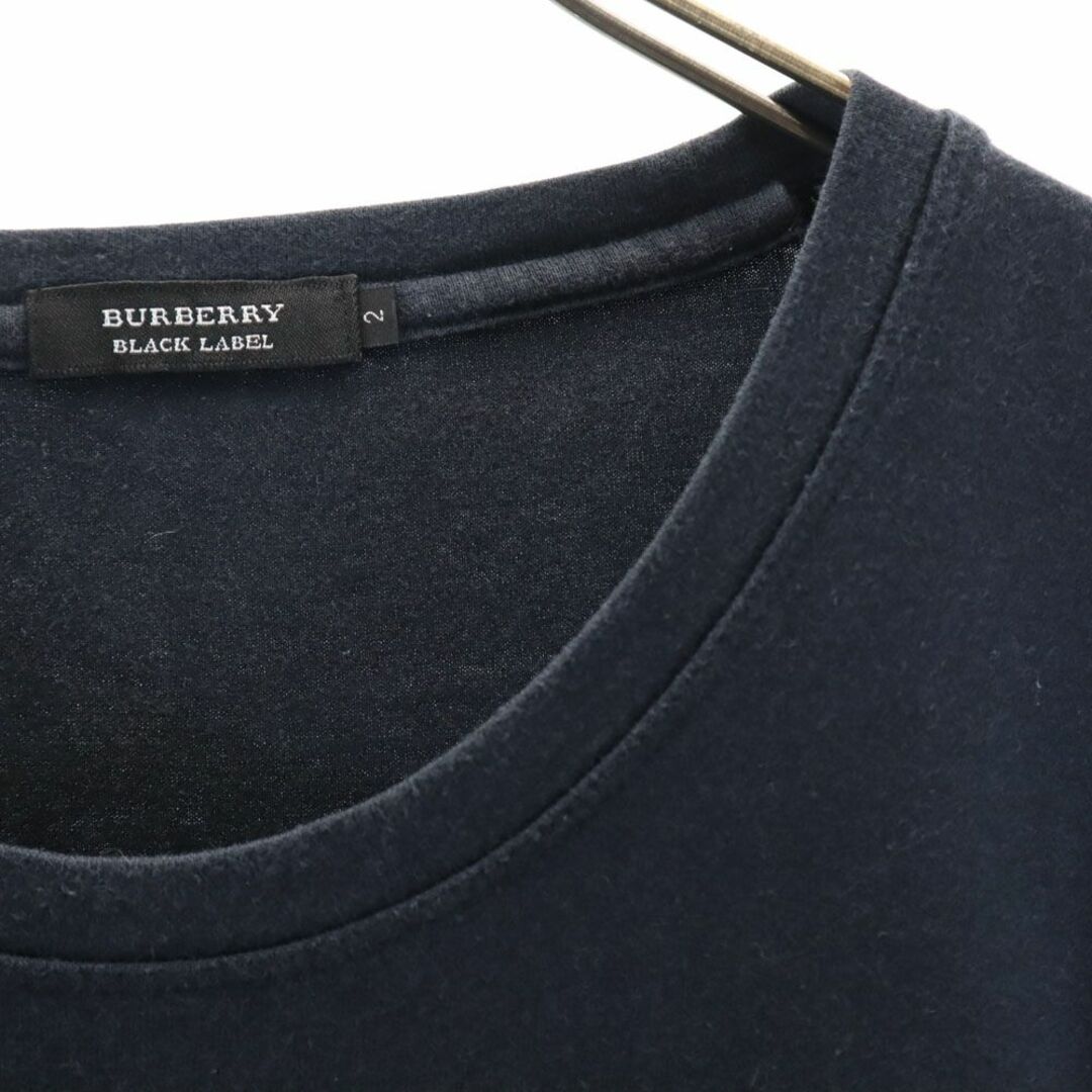 BURBERRY BLACK LABEL(バーバリーブラックレーベル)のバーバリーブラックレーベル 三陽商会 日本製 半袖 Tシャツ 2 ネイビー BURBERRY BLACK LABEL メンズ 古着 【240406】 メール便可 メンズのトップス(Tシャツ/カットソー(半袖/袖なし))の商品写真