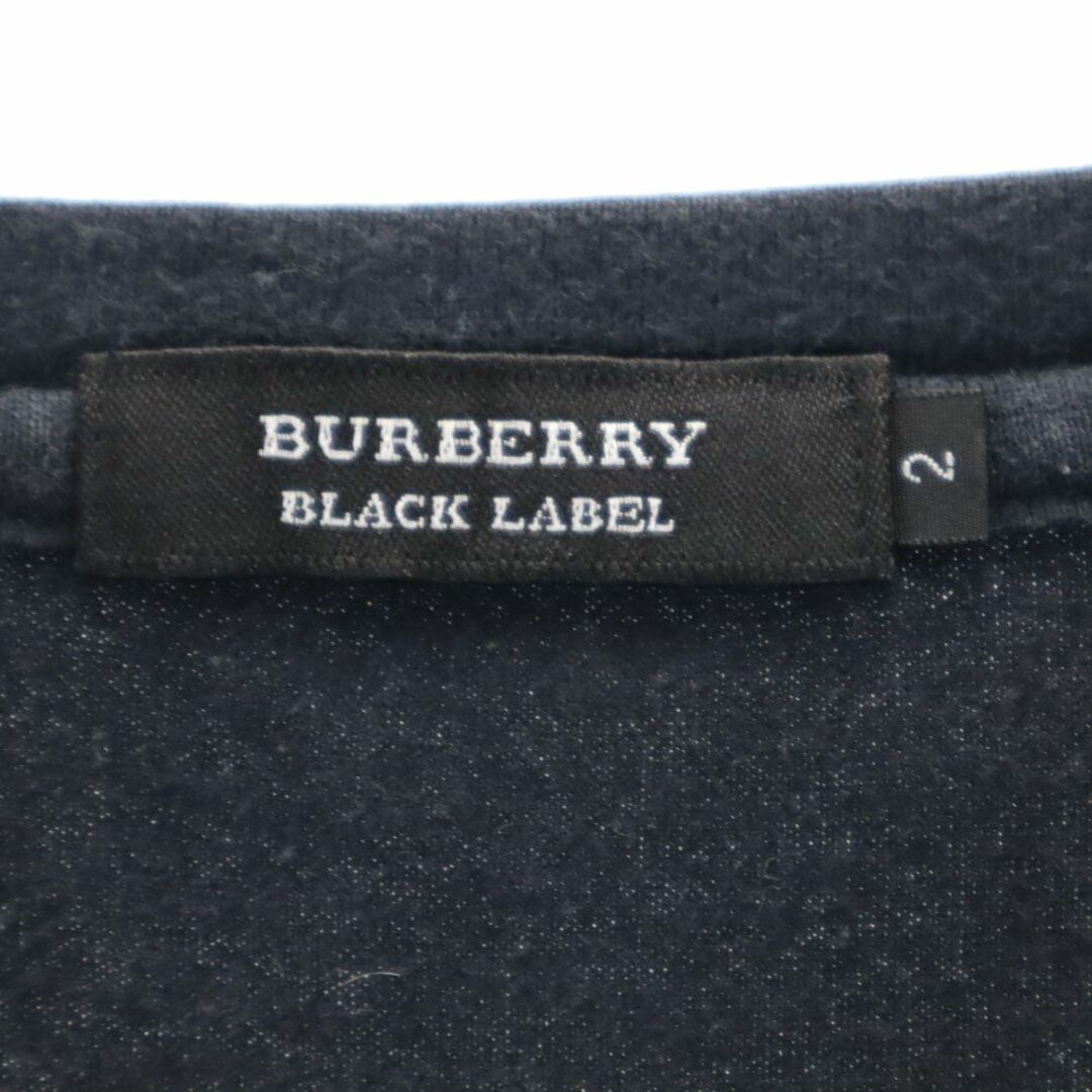 BURBERRY BLACK LABEL(バーバリーブラックレーベル)のバーバリーブラックレーベル 三陽商会 日本製 半袖 Tシャツ 2 ネイビー BURBERRY BLACK LABEL メンズ 古着 【240406】 メール便可 メンズのトップス(Tシャツ/カットソー(半袖/袖なし))の商品写真