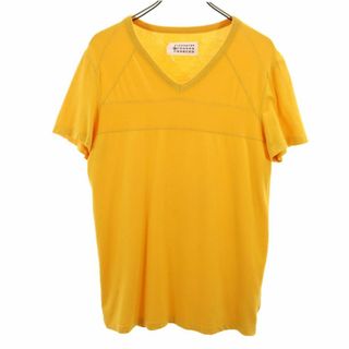 マルタンマルジェラ(Maison Martin Margiela)のマルタンマルジェラ イタリア製 半袖 Vネック Tシャツ イエロー MARTIN MARGIELA メンズ 古着 【240406】 メール便可(Tシャツ/カットソー(半袖/袖なし))