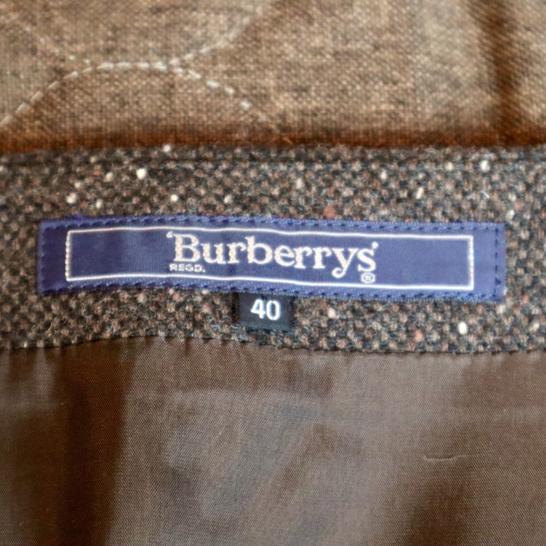 BURBERRY(バーバリー)のBurberry ラップスカート　フリンジ　美品　バーバリー　スカート　ツイード レディースのスカート(ひざ丈スカート)の商品写真