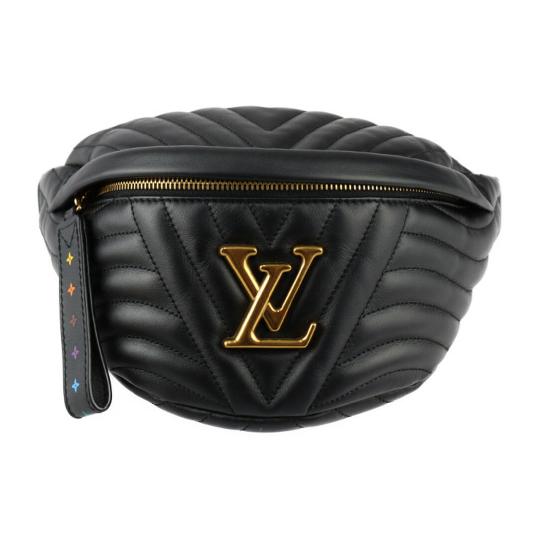 LOUIS VUITTON(ルイヴィトン)のLOUIS VUITTON ルイ ヴィトン  ニューウェーブ バムバッグ ウエストバッグ M53750   スムースカーフレザー ブラック ゴールド金具  ボディバッグ キルティング ビトン 【本物保証】 レディースのバッグ(ボディバッグ/ウエストポーチ)の商品写真