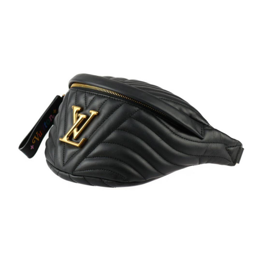 LOUIS VUITTON(ルイヴィトン)のLOUIS VUITTON ルイ ヴィトン  ニューウェーブ バムバッグ ウエストバッグ M53750   スムースカーフレザー ブラック ゴールド金具  ボディバッグ キルティング ビトン 【本物保証】 レディースのバッグ(ボディバッグ/ウエストポーチ)の商品写真