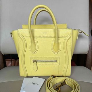 セリーヌ(celine)のCELINE ラゲージ　ナノショッパー　イエロー系　2WAYバッグ　ショルダー(ショルダーバッグ)