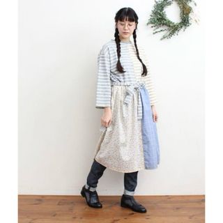 フィグロンドン(fig London)のfiglondon ボーダーはぎはぎワンピース(ロングワンピース/マキシワンピース)