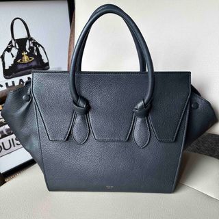 セリーヌ(celine)の【CELINE】 セリーヌ　タイバッグ　ブラック　ハンドバッグ　トートバッグ(ハンドバッグ)