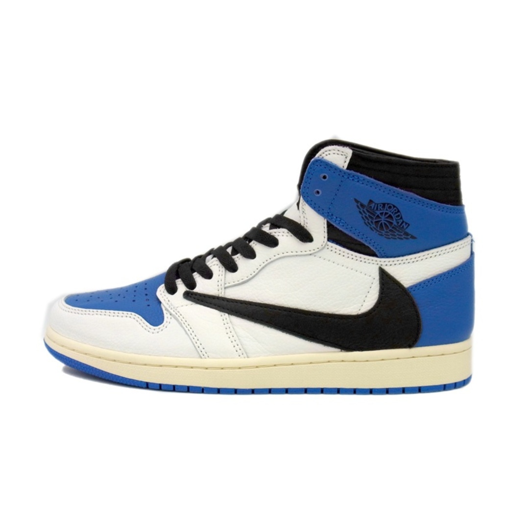 NIKE(ナイキ)のナイキ NIKE × トラヴィス スコット Travis Scott × フラグメント Fragment ■ 【 AIR JORDAN 1 HIGH Military Blue DH3227 105 】 エア ジョーダン 1 ハイ ミリタリー ブルー スニーカー　f21433 メンズの靴/シューズ(スニーカー)の商品写真