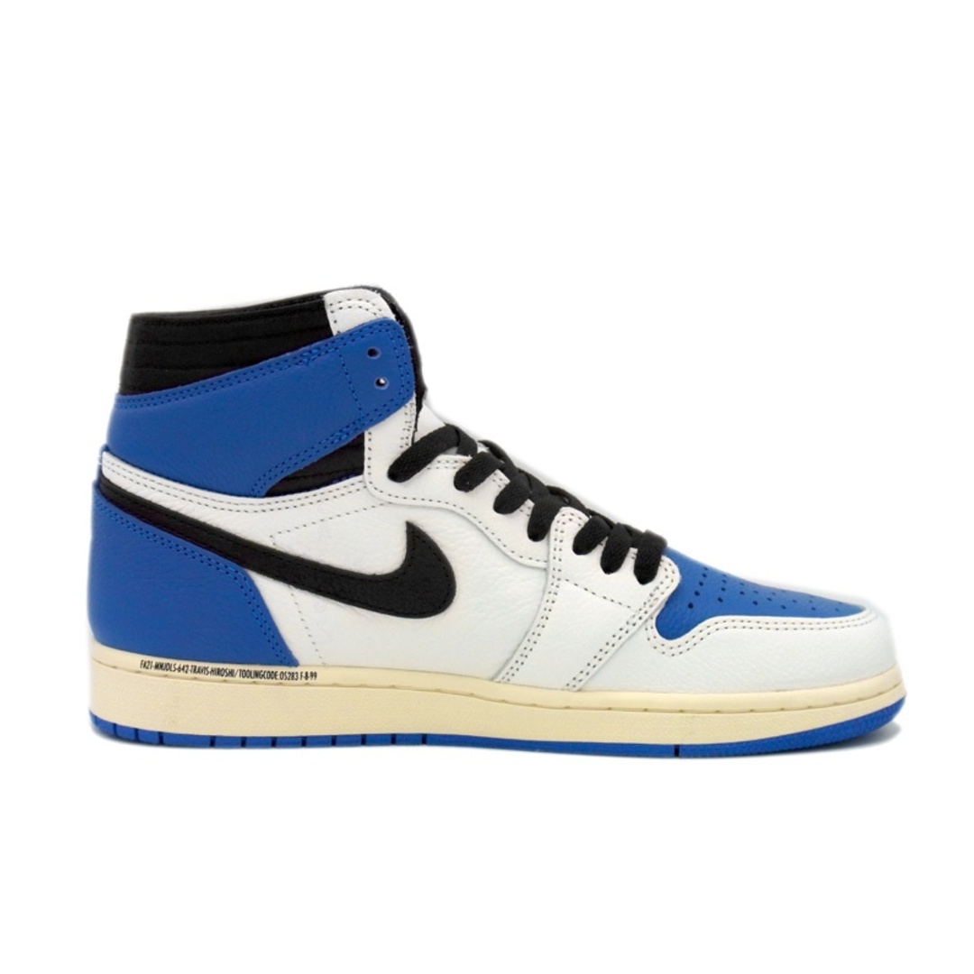 NIKE(ナイキ)のナイキ NIKE × トラヴィス スコット Travis Scott × フラグメント Fragment ■ 【 AIR JORDAN 1 HIGH Military Blue DH3227 105 】 エア ジョーダン 1 ハイ ミリタリー ブルー スニーカー　f21433 メンズの靴/シューズ(スニーカー)の商品写真