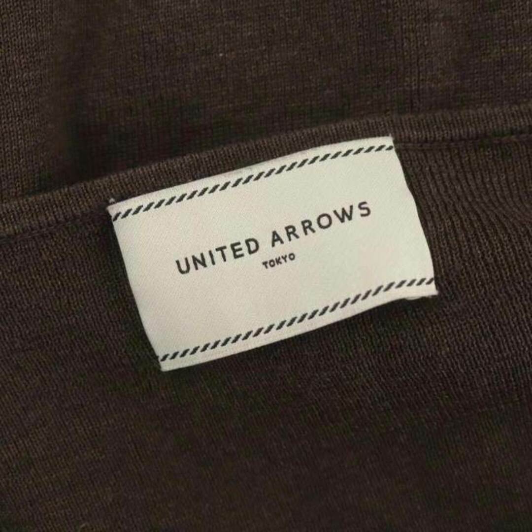 UNITED ARROWS(ユナイテッドアローズ)のユナイテッドアローズ Vネックニット カットソー シルク混 ダークブラウン レディースのトップス(ニット/セーター)の商品写真