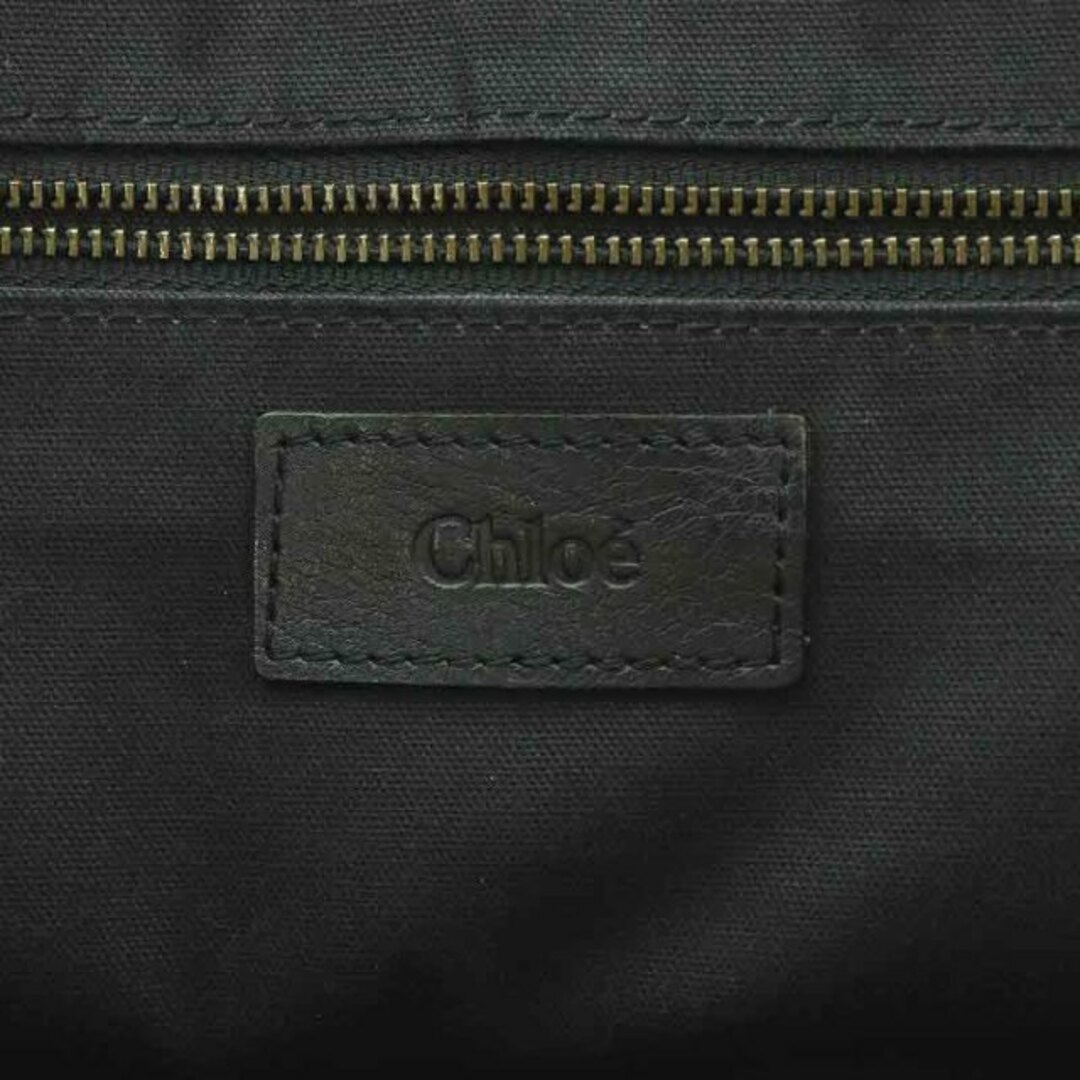 Chloe(クロエ)のクロエ トートバッグ ハンドバッグ キャンバス レザー 編み込み 黒 白 赤 レディースのバッグ(トートバッグ)の商品写真