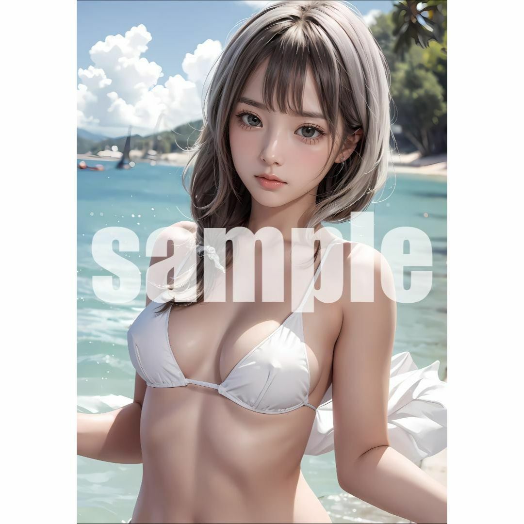 AI アートポスター A4美女 イラスト セクシー 可愛 水着 AI アートポスター A4美女 イラスト セクシー 可愛 水着