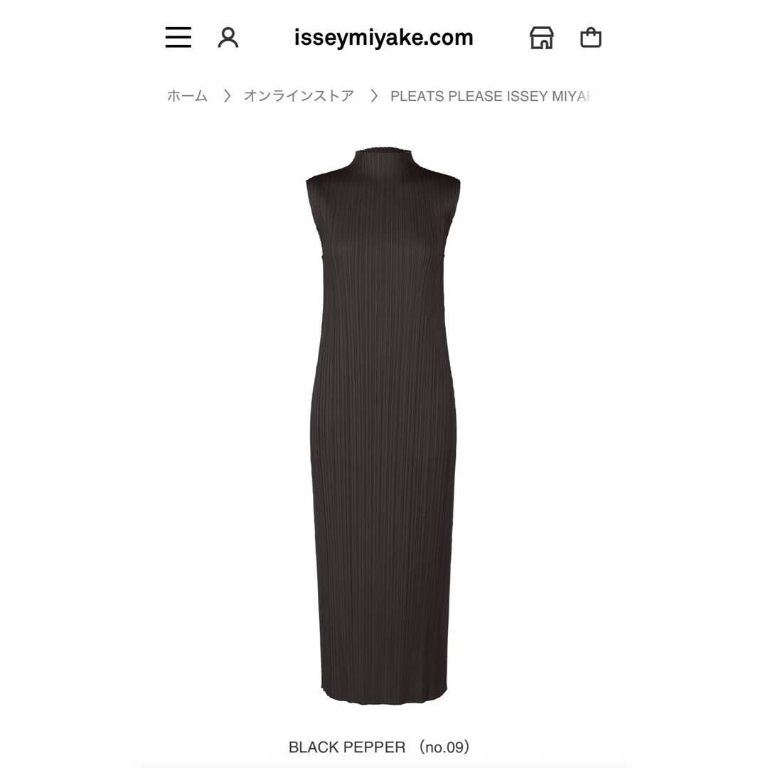 PLEATS PLEASE ISSEY MIYAKE(プリーツプリーズイッセイミヤケ)のPLEATS PLEASE 4月新作ワンピースBLACK PEPPER 3サイズ レディースのワンピース(ロングワンピース/マキシワンピース)の商品写真