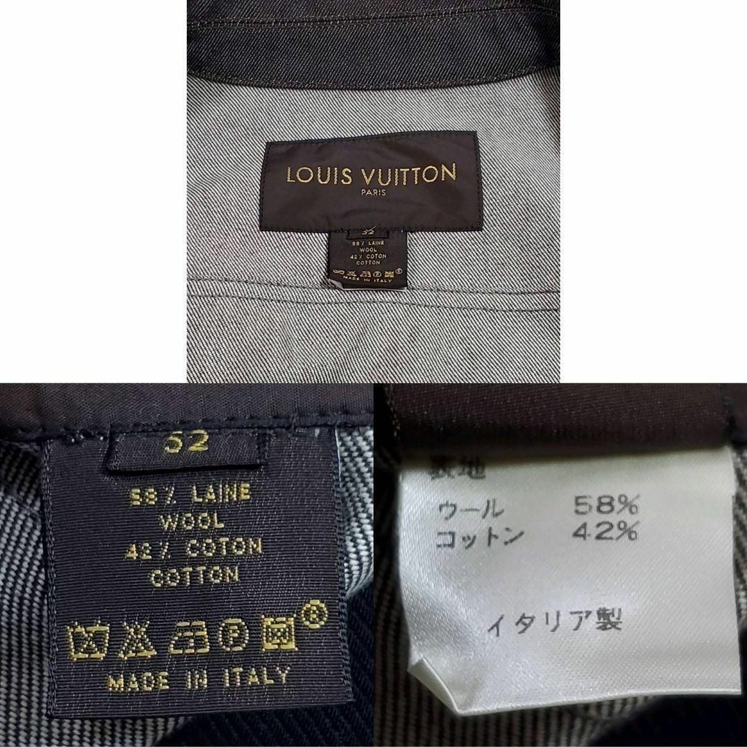 LOUIS VUITTON(ルイヴィトン)の数回使用 2XL ルイヴィトン ウール コットン デニムジャケット イタリア製 メンズのジャケット/アウター(Gジャン/デニムジャケット)の商品写真