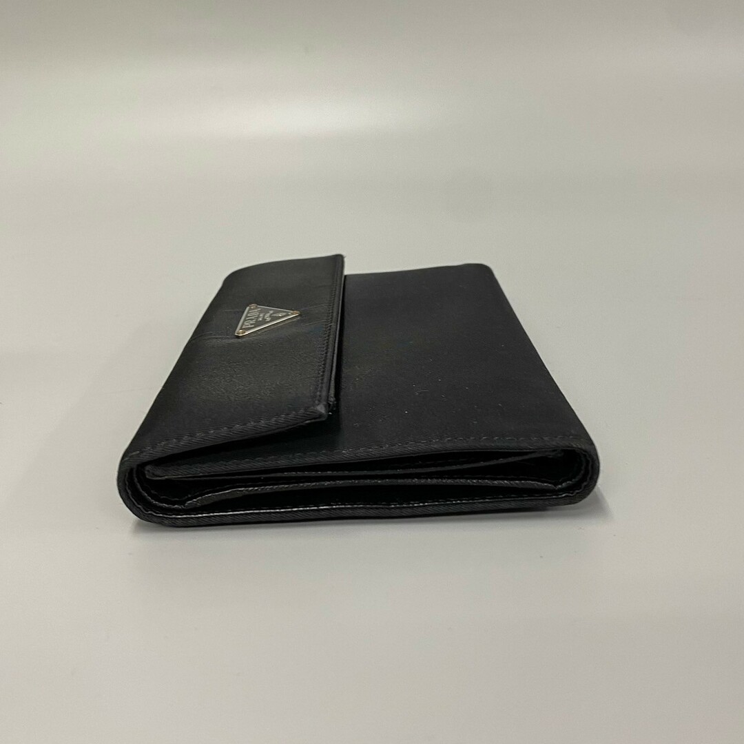 PRADA　プラダ　二つ折り財布　サフィアーノレザー　革　ブラック　黒　箱付きブラック黒