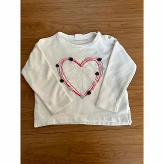 ザラキッズ(ZARA KIDS)のZARA キッズ　ベビー　トップス トレーナー　ハート　90 95 100 長袖(Tシャツ/カットソー)