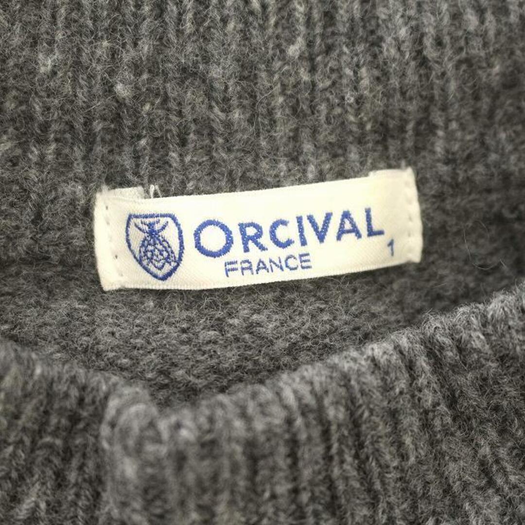 ORCIVAL(オーシバル)のオーチバル ORCIVAL オーシバル ニットワンピース ハイネック グレー レディースのワンピース(ひざ丈ワンピース)の商品写真