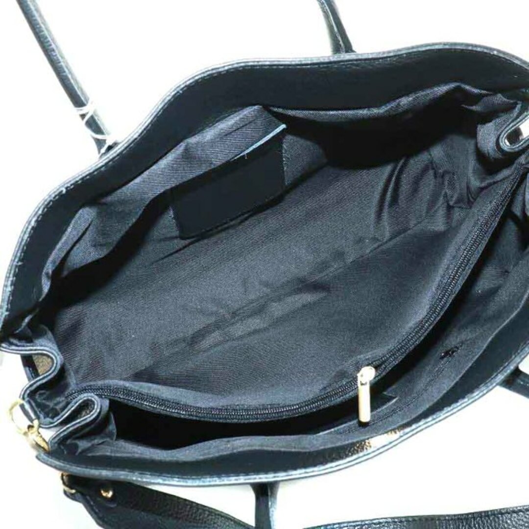 IENA(イエナ)のイエナ AULENTTI レザートートWITHベルト ショルダーバッグ 黒 レディースのバッグ(トートバッグ)の商品写真