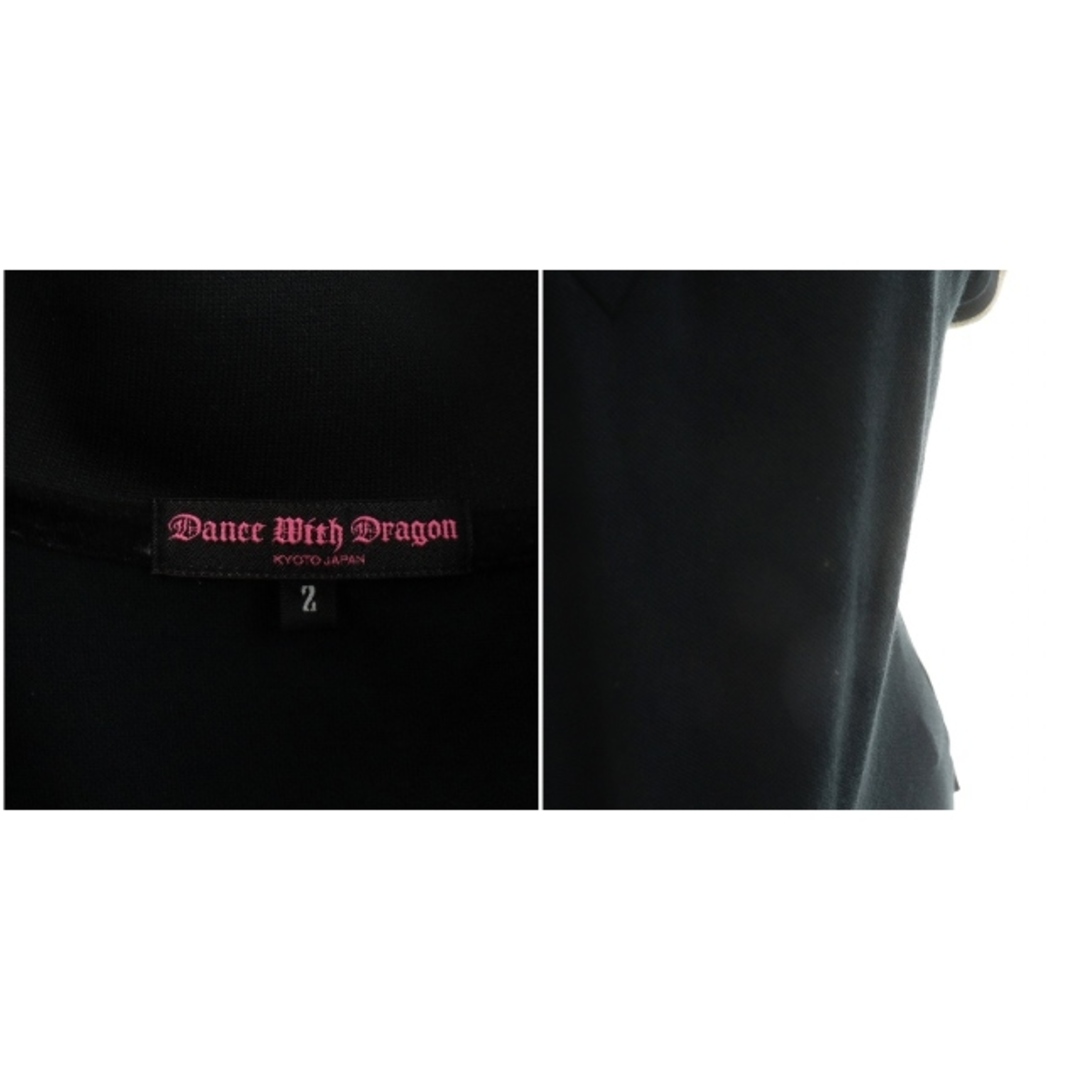 ダンスウィズドラゴン セットアップ 上下 ゴルフウェア 2 M ピンク 黒 レディースのトップス(ポロシャツ)の商品写真