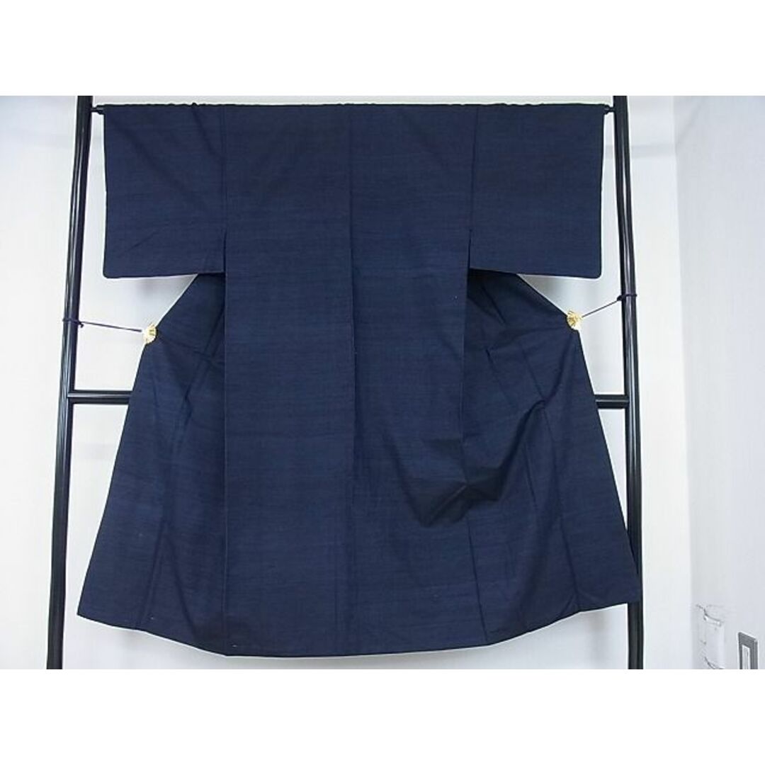 平和屋2■男性　紬　濃藍色　逸品　DAAA7027sf メンズの水着/浴衣(着物)の商品写真