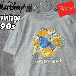 ディズニー(Disney)のディズニーワールド ヘインズ ドナルドダック プリントTシャツ キャラクター(Tシャツ(半袖/袖なし))