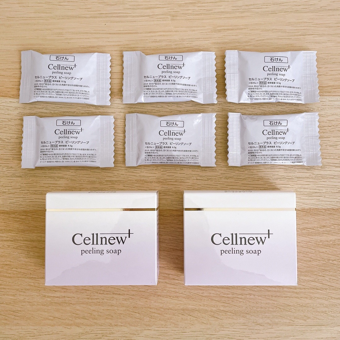 Cellnew(セルニュー)のcellnew+ セルニュープラス ソープ（石鹸）90g +サンプル ×2セット コスメ/美容のスキンケア/基礎化粧品(洗顔料)の商品写真