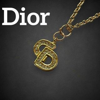 クリスチャンディオール(Christian Dior)の✨美品✨　クリスチャンディオール　ネックレス　ラインストーン　CDロゴ　348(ネックレス)