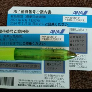 エーエヌエー(ゼンニッポンクウユ)(ANA(全日本空輸))のANA　株主優待券　2枚(航空券)