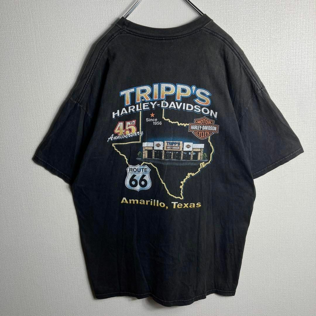 Harley Davidson(ハーレーダビッドソン)の【USA製】ハーレーダビッドソン　ロゴ入りTシャツ　Hanes　ファイヤー　炎 メンズのトップス(Tシャツ/カットソー(半袖/袖なし))の商品写真