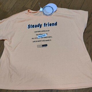 新品タグ付き　半袖シャツ　オレンジ　ドルマン　160(Tシャツ/カットソー)