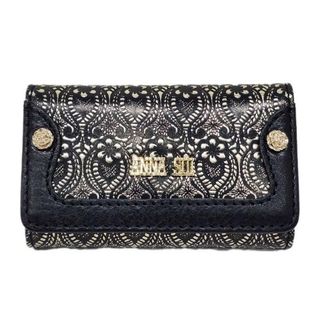 ANNA SUI - ANNA SUI アナスイ 5連 キーケース レザー レディース 小物 ブラック 箱付き 【新品】 12404K79