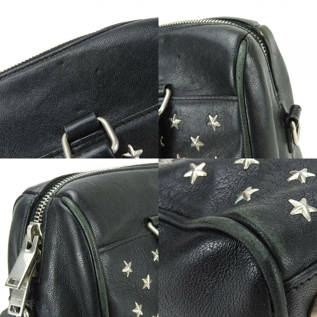 Saint Laurent(サンローラン)の【中古】 サンローラン ハンドバッグ ダッフル 332423 レザー ブラック シルバー金具 2WAYショルダー スタッズ レディース 女性 SAINT LAURENT レディースのバッグ(ハンドバッグ)の商品写真