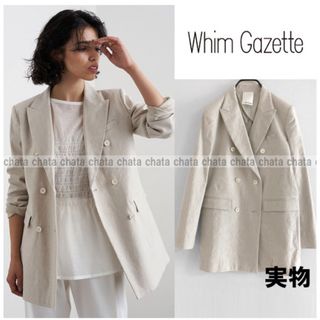 ウィムガゼット(Whim Gazette)の定52800円【ウィムガゼット】リネンレーヨンストレッチテーラージャケット(テーラードジャケット)