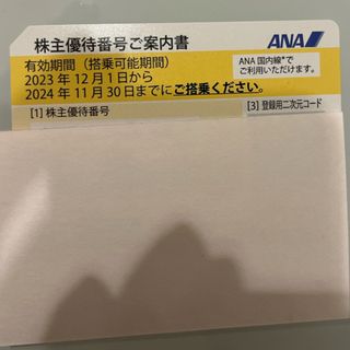 エーエヌエー(ゼンニッポンクウユ)(ANA(全日本空輸))のANA  株主優待　国内線　1枚(航空券)