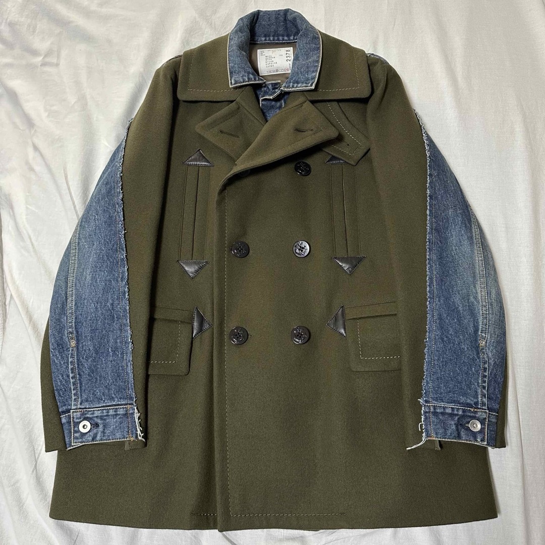 sacai(サカイ)のsacai 20AW メルトン デニム コート ジャケット ブルゾン MA-1 メンズのジャケット/アウター(ブルゾン)の商品写真