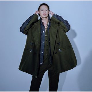 サカイ(sacai)のsacai 20AW メルトン デニム コート ジャケット ブルゾン MA-1(ブルゾン)