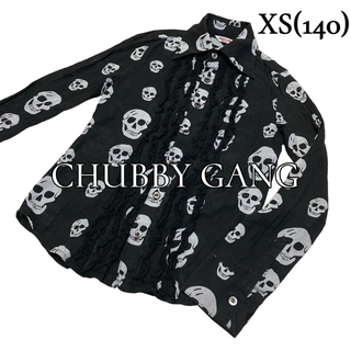 【 CHUBBY GANG／チャビーギャング】スカルフリルシャツ XS 美品