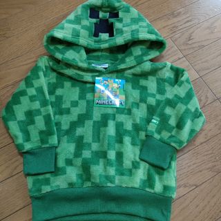 マインクラフト(Minecraft)の新品　タグ付き  マイクラ マインクラフト　クリーパー パーカー 110　裏起毛(その他)