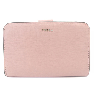 Furla - フルラ 二つ折り財布 レザー ロゴ ピンク