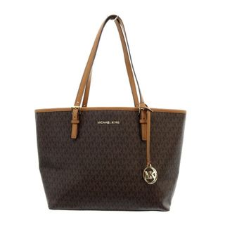 マイケルコース(Michael Kors)のマイケルコース トートバッグ モノグラム レザー 茶(トートバッグ)