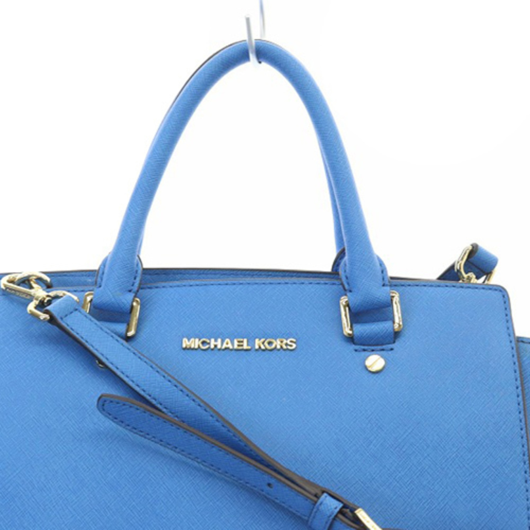 Michael Kors(マイケルコース)のマイケルコース ハンドバッグ ショルダーバッグ 2way ロゴ レザー 青 レディースのバッグ(ショルダーバッグ)の商品写真