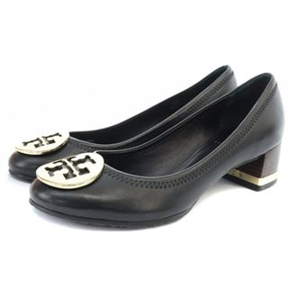 トリーバーチ(Tory Burch)のトリーバーチ パンプス ロゴ レザー ローヒール 6M 23cm 黒(ハイヒール/パンプス)