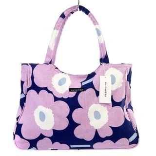 マリメッコ(marimekko)のマリメッコ トートバッグ ショルダーバッグ ウニッコ キャンバス 紫 青(トートバッグ)