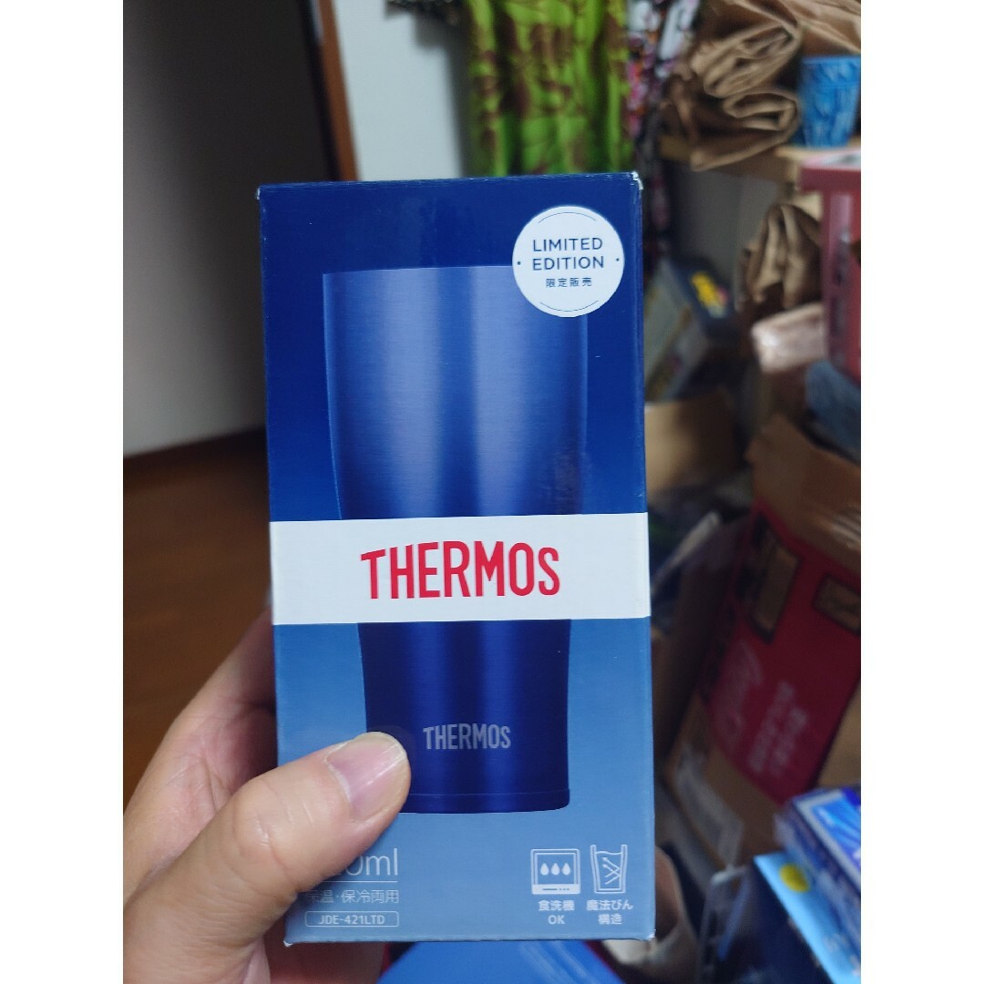 THERMOS(サーモス)のサーモス 真空断熱タンブラー 0.42L JDE-421LTD NV-G ネイ… インテリア/住まい/日用品のキッチン/食器(タンブラー)の商品写真