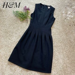 H&M - H&M ノースリーブ ワンピース ブラック 黒 34 S XS